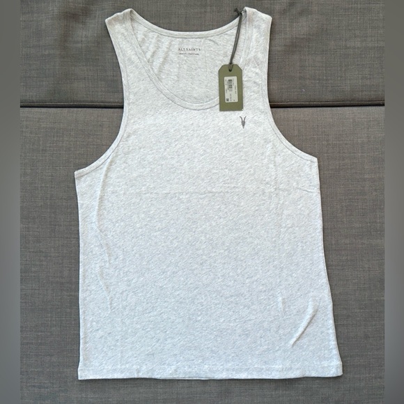 AllSaints Tonic Vest T-Shirt Sleeveless Tank Grey Medium New With Tags - Picture 2 of 3